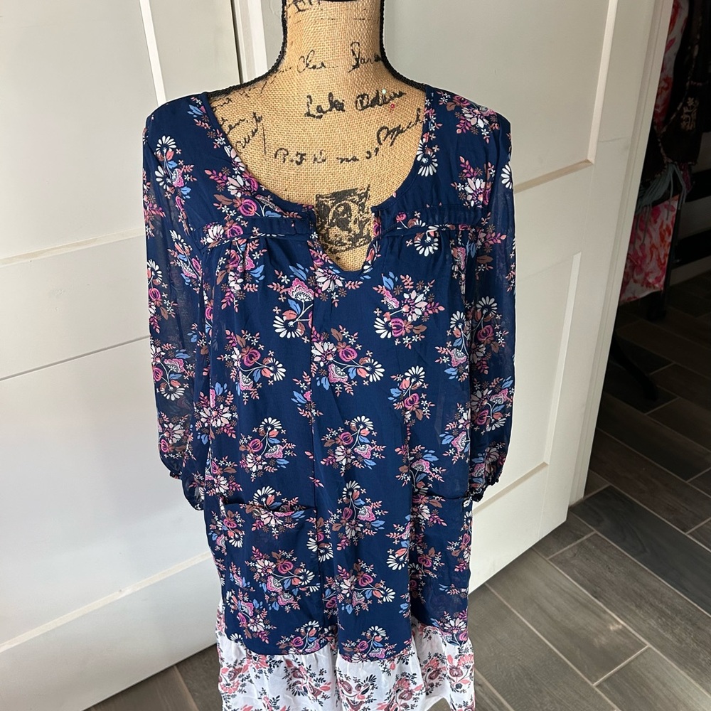 Women's Blue Tunic Top
